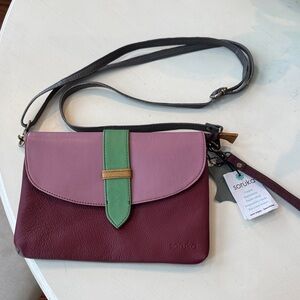 Leather Multicolor Crossbody Bag